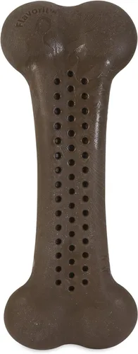 Miniatura 2 de Pet Qwerks Flavorit BarkBone - Hueso de perro rellenable para masticadores moderados, sabor a pollo mezquite, 4.25 pulgadas (paquete de 2)