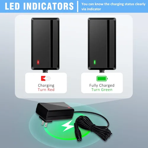 Miniatura 5 de Cargador de 24 V para scooter eléctrico Razor MX350 Scooter eléctrico Dirt Bike E100 E175 E200 E200S E300 E300S E500 Pocket Mod, Sports Mod y Dirt