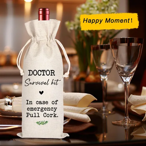 Miniatura 5 de Regalos para médicos, kit de supervivencia para médicos, regalos de graduación de médicos, regalos únicos para médicos, bolsa de vino