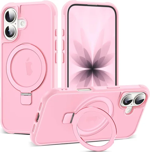 Miniatura 150 de SKYLMW – Funda compatible con iPhone 12 Pro Max y iPhone 13 Pro Max con soporte magnético invisible tipo anillo, fundas translúcidas para teléfonos