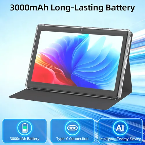 Miniatura 5 de DIGITHINK Tablet Android 14 de 7 pulgadas, 8 GB de RAM (3 + 5 GB expandido) + 32 GB de ROM, pantalla táctil HD, cámaras duales de 2 MP, batería