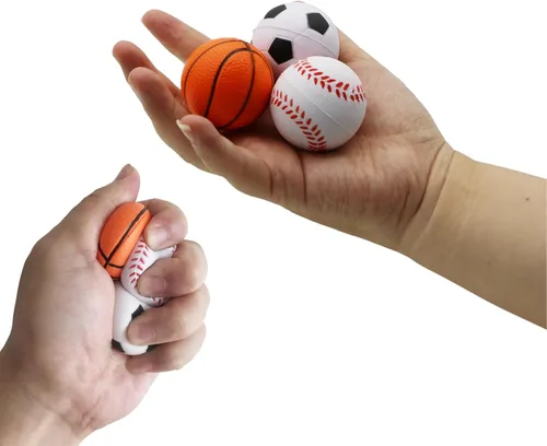 Miniatura 2 de 20/40 pelotas de béisbol para el estrés para niños de 1.6 pulgadas, mini pelota deportiva, pelotas pequeñas de espuma para apretar, alivio