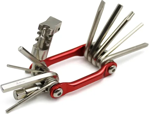 Miniatura 3 de Multiherramienta 10 en 1 para bicicleta, kit de reparación compacto de bicicleta con rompedor de cadena, juego de llaves Allen, destornilladores