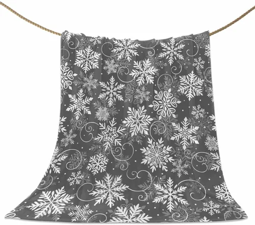 Miniatura 64 de Mantas de Tiro de Muñeco de Nieve de Navidad, Manta de Vellón Suave de Vacaciones de Invierno Decorativa para Hogar Sofá Sillón Silla Sala de Estar
