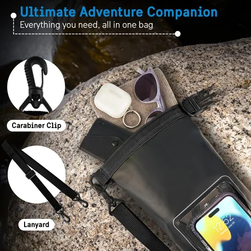 Miniatura 4 de Pelican - Marine Series - Bolsa seca resistente al agua (2.5 litros) con funda integrada para teléfono para hombres y mujeres, bolsa ligera