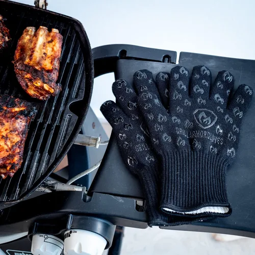 Miniatura 6 de Guantes para horno Grill Armor – Guantes resistentes al calor de 932 °F, al fuego y a los cortes para barbacoa, parrilla, cocina, asado, horneado