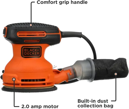 Miniatura 3 de Black & Decker BDERO100 Lijadora orbital de 5 pulgadas