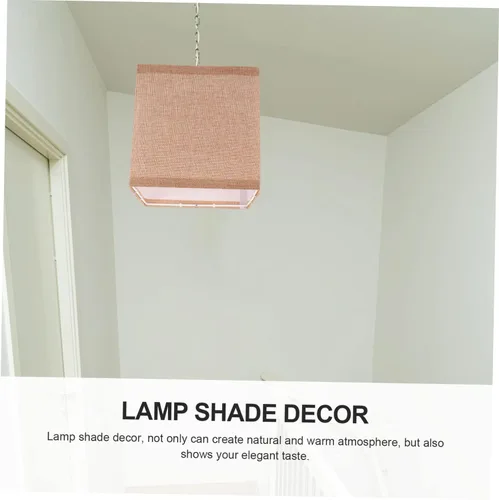 Miniatura 6 de DOITOOL Pantalla cuadrada de tela de repuesto elegante accesorio para lámparas de mesa, fácil de instalar, se adapta a bombillas para dormitorio