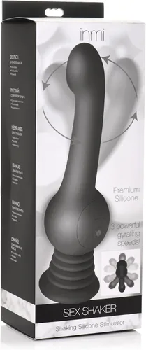 Miniatura 9 de INMI Sex Shaker Silicona para hombres, mujeres y parejas. Consolador giratorio recargable, impermeable y potente, 1 pieza, negro.