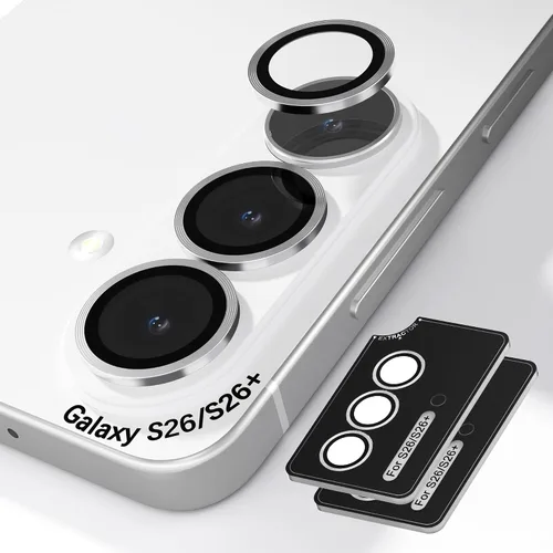 Miniatura 22 de Orzero Protector de lente de cámara compatible con Samsung Galaxy S25, bandeja de instalación de un solo paso, cubierta de vidrio con anillo