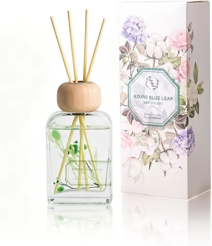 Juego de difusor de varillas de 3.4 onzas líquidas, difusor de aceite perfumado refrescante con palos, difusor de aroma de baño Earl Grey Woods,