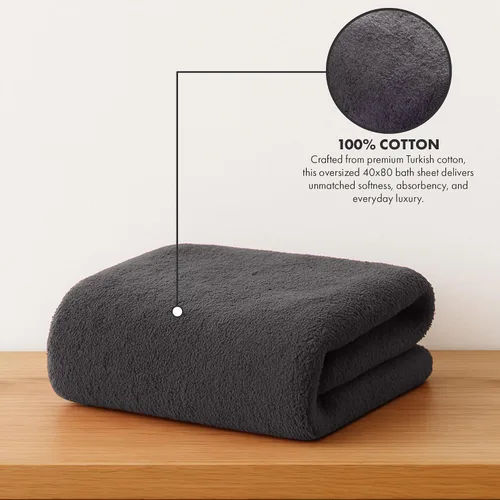 Miniatura 2 de THIRSTY Towels Toalla de baño de lujo de 40 x 80 pulgadas, 100% algodón turco, ultra suave, gruesa y absorbente, para baño, spa, playa y piscina