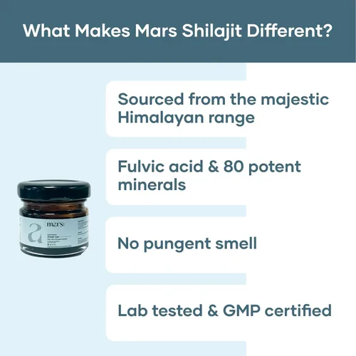Miniatura 3 de mars by GHC Resina pura Shilajit del Himalaya (paquete de 3) Alimentada con ácido fúlvico Fuerza, resistencia e inmunidad Resina Shilajit pura