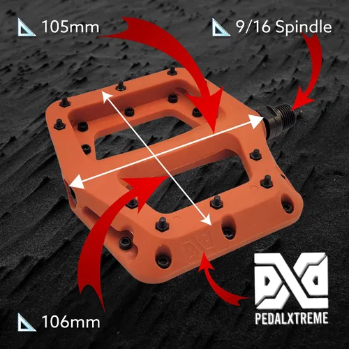 Miniatura 3 de PDX D10 Pedales planos anchos para bicicleta de montaña, pedales BMX, pedales compuestos para Enduro Freeride Downhill Dirt Jumper sellados agujas