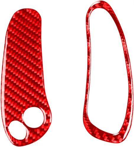 Miniatura 9 de 2 unids/set rojo interior del coche para Corvette C5 Accesorios tablero multifunción botón marco fibra de carbono cubierta Trim para Chevrolet