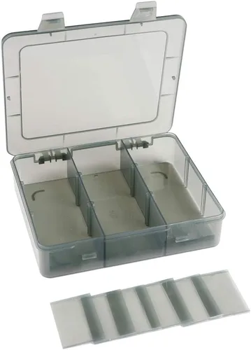 Vidifor Organizador de suministros para manualidades de 9 rejillas, caja de almacenamiento con compartimentos con separadores extraíbles para joyas,