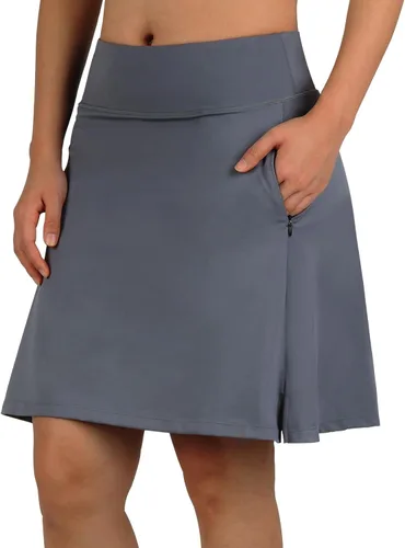Miniatura 4 de ANIVIVO Faldas pantalón para mujer de 20 pulgadas de longitud a la rodilla, faldas deportivas de pickleball para tenis, golf y pickleball