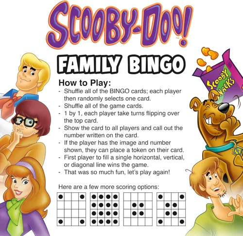 Miniatura 3 de Aquarius Scooby-Doo - Juego de bingo familiar con licencia oficial para niños y adultos a partir de 8 años, 2 a 18 jugadores, regalo