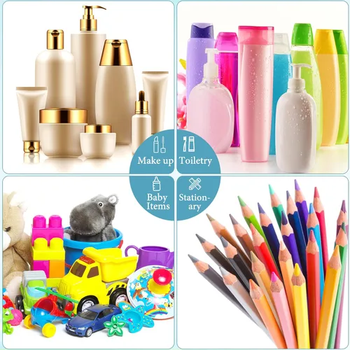 Miniatura 5 de Weewooday 12 piezas bolsas transparentes para maquillaje, bolsas de almacenamiento de cosméticos, estuches de PVC con cremallera, bolsas de viaje