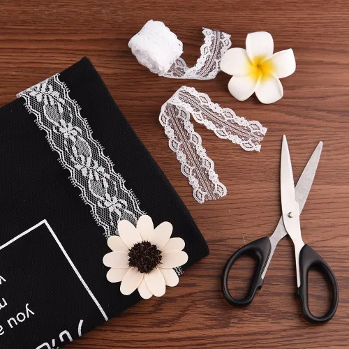 Miniatura 5 de FEPITO Cinta de encaje blanco de 39.6 yardas, 12 rollos de cinta de encaje surtido para coser y decoraciones festoneadas de boda nupcial