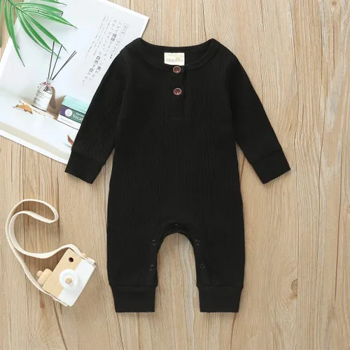 Miniatura 3 de Kuriozud Mameluco de una pieza para recién nacido, unisex, con botones, para bebé y niña