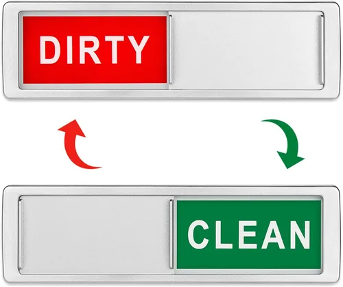 Imán para lavavajillas con el texto en inglés "Dirty" o "Clean", solo cambia cuando lo empujas. Imán fuerte antiarañazos o 3M con opciones que