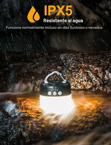 Miniatura 6 de Linterna LED para Campamento Recargable 1000LM, Hasta 300H de Tiempo de Funcionamiento Luz de Tienda de Campamento, Luz Colgante de Emergencia