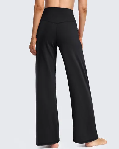 Miniatura 6 de Promover Pantalones de yoga para mujer, pantalones deportivos de pierna ancha con bolsillos, elásticos, casuales, para descansar, chiquitaregularalta