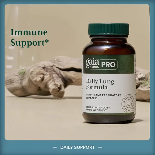 Miniatura 3 de GAIA HERBS PRO Fórmula diaria de pulmón, apoyo para la salud respiratoria* - Suplemento inmunológico con hoja de gordolobo, raíz de malvavisco y más