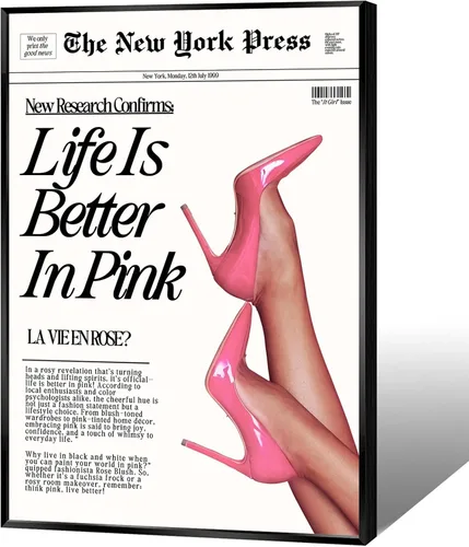 Miniatura 21 de Póster de pared de coqueta rosa de los años 70, diseño retro vintage de los años 70, póster estético de moda para habitación de adolescentes