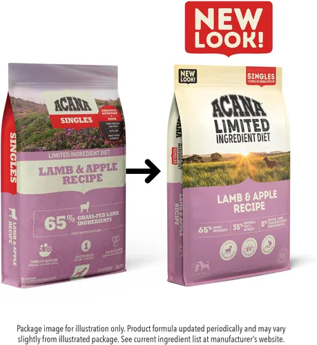 Miniatura 7 de ACANA Singles Alimento Seco para Perros de Ingrediente Limitado Sin Granos Alto en Proteínas Receta de Cordero y Manzana Bolsa de 4.5lb