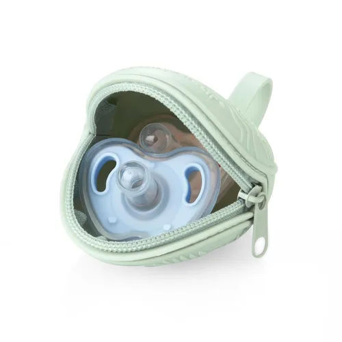Miniatura 2 de PandaEar Juego de 4 fundas para chupete Paquete de 2 bolsas de silicona portátil para chupetes de viaje y 2 unidades transparentes para pezones