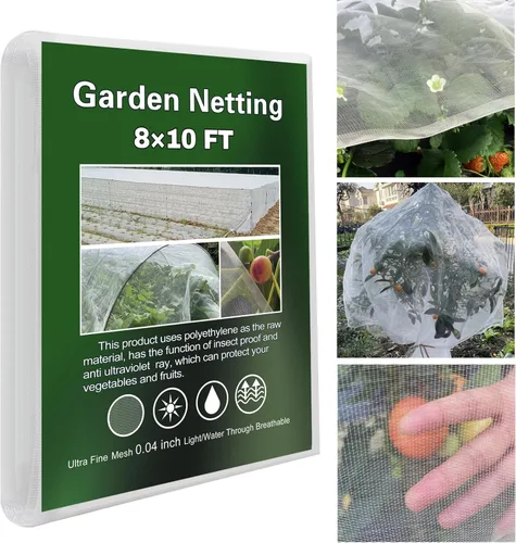 Red para Jardín Ultra Fina de 8x10 Pies, Cubiertas para Plantas, Malla de Barrera para Plantas, Vegetales, Frutas, Flores, Árboles, Cubierta de Fila