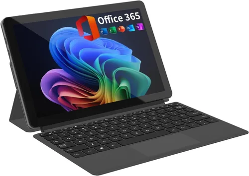 Miniatura 10 de Tablet portátil 2 en 1 2026 con teclado magnético y 1 año Office 365, pantalla táctil IPS 2K FHD de 12 pulgadas, 12 GB de RAM 512 GB SSD, procesador