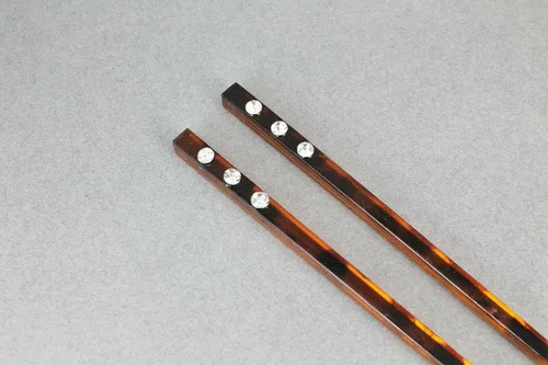 Miniatura 2 de Palillos de plástico marrón para cortar el cabello, accesorios de cristales, pasadores de 7.5 pulgadas de largo, juego de 2 accesorios