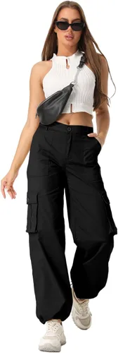 Miniatura 9 de Pantalones cargo para mujer, de secado rápido, informales, militares, militares, camuflaje, combate, trabajo, pantalones casuales con bolsillos
