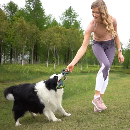 Miniatura 3 de Juguetes para perros para masticadores agresivos, juguetes grandes para perros con diseño convexo, juguete de goma natural para perros enérgicos