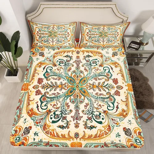 Miniatura 26 de Erosebridal Sábana bajera ajustable de moda de los años 90, tamaño individual para niños, adolescentes y adultos, sábanas de cama con cinta de radio