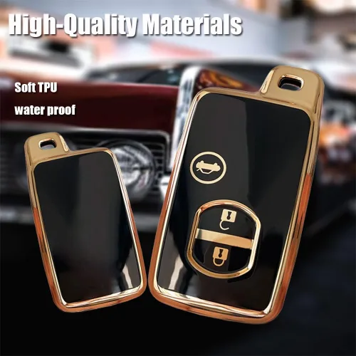 Miniatura 3 de Para Toyota 86 Crown Mark X Camry Prius Wish Ractis Avensis Aqua IQ Vitz Land Cruiser Prado Key Fob Accesorios Cubierta de la llave Smart Key Holder