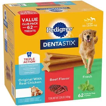 Miniatura 2 de Pedigree Dentastix - Paquete variado de 65 piezas, 3.5 libras