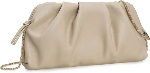 Miniatura 2 de CHARMING TAILOR Bolso tipo sobre elegante de cuero vegano suave con pliegues de PU para mujer Soft PU leather