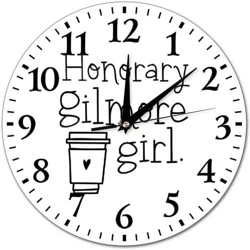 Reloj de pared honorario Gilmore Girl Reloj de pared redondo de cristal para decoración de pared para cocina, oficina, reloj colgante retro,