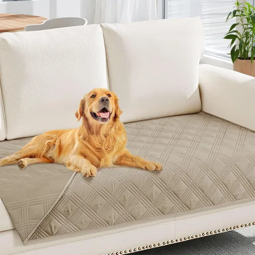 Miniatura 36 de hyha Manta impermeable para perros, manta reversible para cama de mascotas, funda suave para sofá/sillón lavable para perros, fundas impermeables