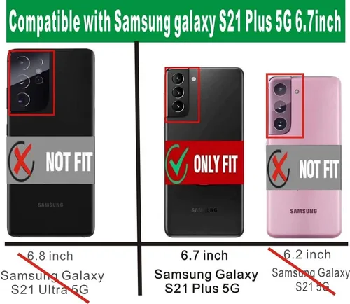 Miniatura 2 de Funda transparente para Samsung Galaxy S21 Plus (S30 Plus) 5G, funda protectora de TPU flexible a prueba de golpes, protección contra caídas