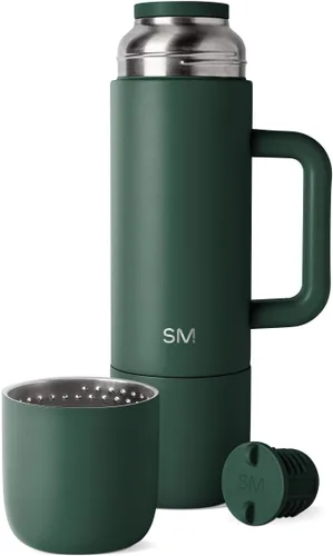 Miniatura 9 de Simple Modern Botella de Bebida Caliente Aislada de 36oz con 2 Tazas Termo de Café de Viaje para Bebidas Calientes Tapa de Girar y Verter