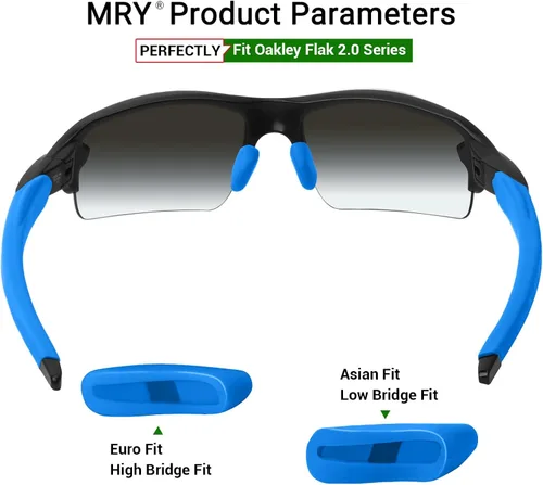 Miniatura 2 de Mryok Kits de boquillas de repuesto para Oakley Flak 2.0 OO9295 / 2.0 XL OO9188 - Opciones Azul cielo