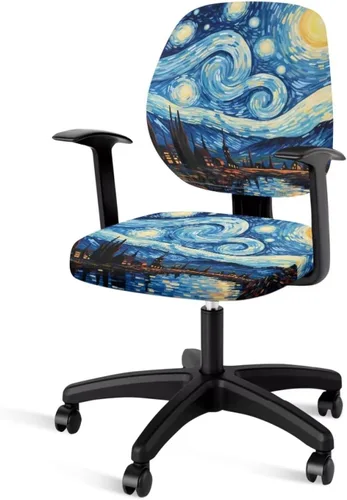 Miniatura 12 de Office Chair Covers with Arms Trendy American Flag Lightweight Computer Chair Slipcover Set of 2 Elastic Fabric Furniture Protector for Swivel