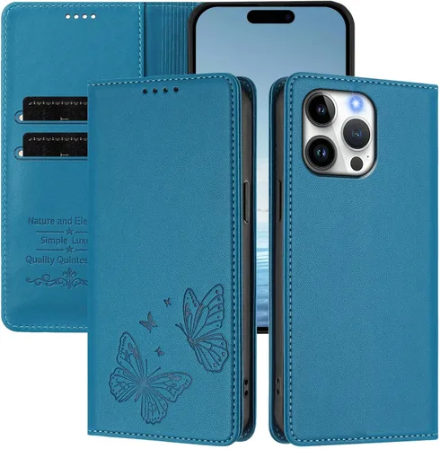 Miniatura 14 de Butterfly Embossed Leather Wallet Flip Case for Motorola Moto E22i 4G, Magnetic Closure, RFID Blocking Cover, Card Holder Black.