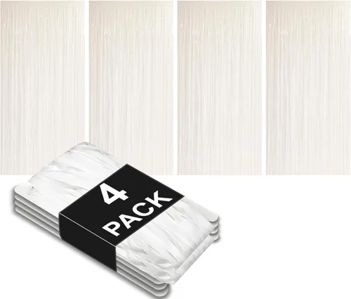 Miniatura 30 de Allgala 4PK Metálico Oropel-Fiesta Foto Telón Cortinas Puerta Franja Decoración-Turquesa-BD52312
