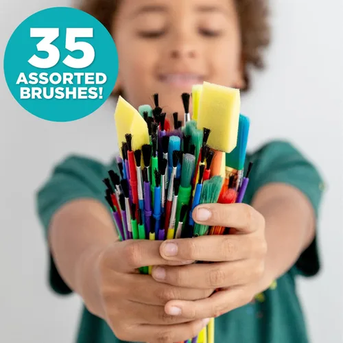 Miniatura 2 de Horizon Group USA Pinceles de pintura - Juego de 35 pinceles multiusos - Incluye 8 tipos diferentes de pinceles, excelentes para acuarelas, pintura